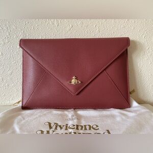 Vivienne Westwood Saffiano Envelope Clutch -⭐️NEW⭐️